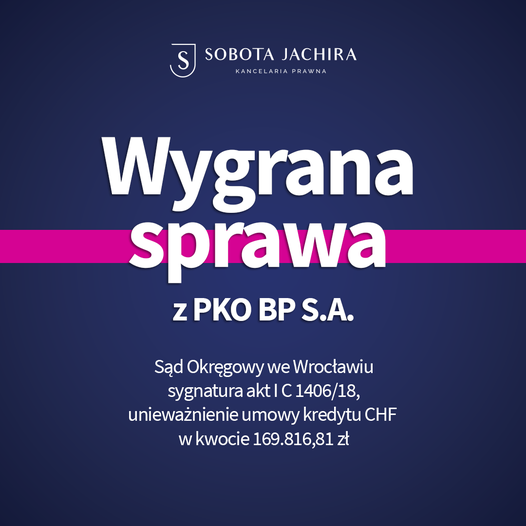 Ponownie Przegrywa Pko Bp S A Kancelaria Prawna Sobota Jachira 0390